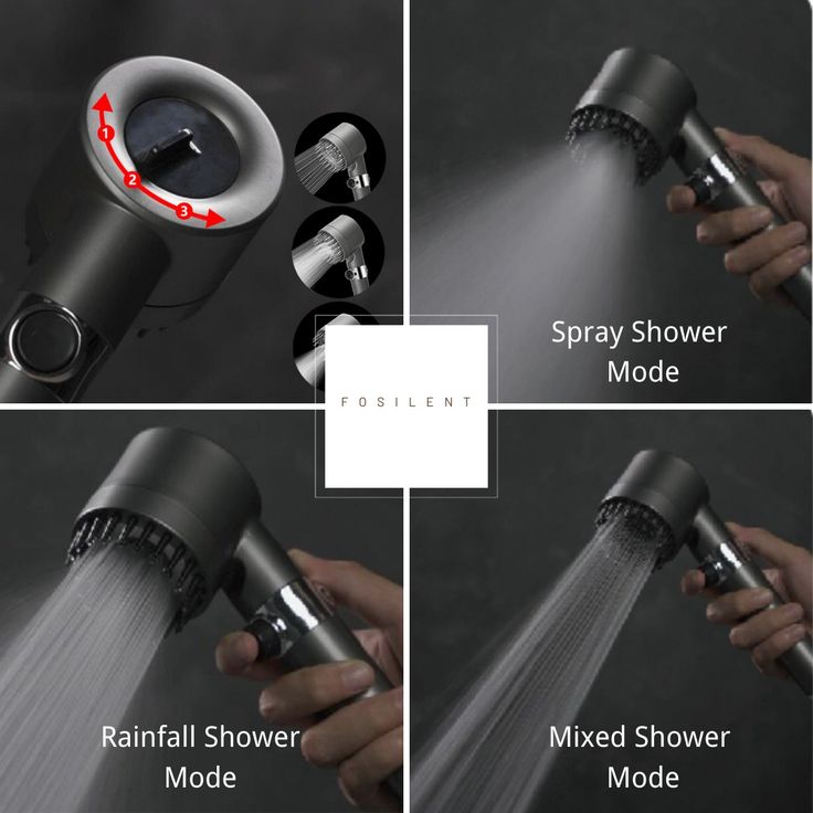 3 Handheld Modes Filter Shower Head